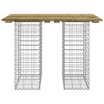vidaXL Bancă grădină, design gabion, 100x70x72 cm, lemn pin impregnat