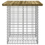 vidaXL Bancă grădină, design gabion, 100x70x72 cm, lemn pin impregnat