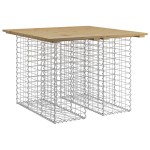 vidaXL Bancă grădină, design gabion, 100x102x72 cm, lemn pin impregnat
