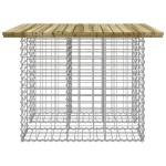 vidaXL Bancă grădină, design gabion, 100x102x72 cm, lemn pin impregnat