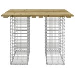 vidaXL Bancă grădină, design gabion, 100x102x72 cm, lemn pin impregnat