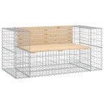 vidaXL Bancă de grădină, design gabion, 143x71x65,5cm, lemn masiv pin