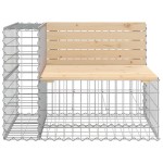 vidaXL Bancă de grădină design gabion, 92x71x65,5cm, lemn masiv de pin