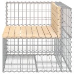 vidaXL Bancă de grădină design gabion, 92x71x65,5cm, lemn masiv de pin