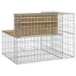 vidaXL Bancă de grădină design gabion 92x71x65,5 cm lemn pin impregnat