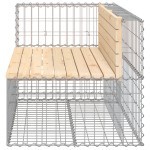 vidaXL Bancă de grădină design gabion, 122x71x65,5 cm, lemn masiv pin vidaXL Bancă de grădină design gabion, 122x71x65,5 cm, lemn masiv pin