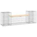 vidaXL Bancă de grădină cu gabion, 183x41x60,5 cm, lemn masiv pin vidaXL Bancă de grădină cu gabion, 183x41x60,5 cm, lemn masiv pin