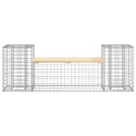 vidaXL Bancă de grădină cu gabion, 183x41x60,5 cm, lemn masiv pin vidaXL Bancă de grădină cu gabion, 183x41x60,5 cm, lemn masiv pin