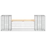 vidaXL Bancă de grădină cu gabion, 183x41x60,5 cm, lemn masiv pin vidaXL Bancă de grădină cu gabion, 183x41x60,5 cm, lemn masiv pin