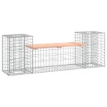 vidaXL Bancă de grădină cu gabion, 183x41x60,5 cm, lemn masiv Douglas