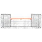 vidaXL Bancă de grădină cu gabion, 183x41x60,5 cm, lemn masiv Douglas