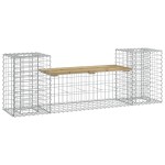 vidaXL Bancă de grădină cu gabion, 183x41x60,5 cm, lemn pin impregnat vidaXL Bancă de grădină cu gabion, 183x41x60,5 cm, lemn pin impregnat