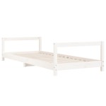 vidaXL Cadru de pat pentru copii, alb, 80x200 cm, lemn masiv de pin vidaXL Cadru de pat pentru copii, alb, 80x200 cm, lemn masiv de pin