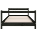 vidaXL Cadru de pat pentru copii, negru, 80x200 cm, lemn masiv de pin vidaXL Cadru de pat pentru copii, negru, 80x200 cm, lemn masiv de pin