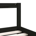vidaXL Cadru de pat pentru copii, negru, 80x200 cm, lemn masiv de pin vidaXL Cadru de pat pentru copii, negru, 80x200 cm, lemn masiv de pin