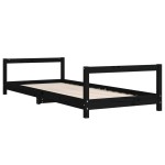 vidaXL Cadru pat pentru copii, negru, 90x200 cm, lemn masiv de pin vidaXL Cadru pat pentru copii, negru, 90x200 cm, lemn masiv de pin