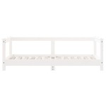 vidaXL Cadru de pat pentru copii, alb, 70x140 cm, lemn masiv de pin