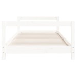 vidaXL Cadru de pat pentru copii, alb, 90x190 cm, lemn masiv de pin