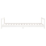 vidaXL Cadru de pat pentru copii, alb, 90x190 cm, lemn masiv de pin