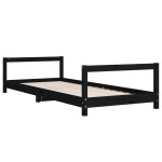 vidaXL Cadru de pat pentru copii, negru, 90x190 cm, lemn masiv de pin vidaXL Cadru de pat pentru copii, negru, 90x190 cm, lemn masiv de pin
