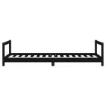 vidaXL Cadru de pat pentru copii, negru, 90x190 cm, lemn masiv de pin vidaXL Cadru de pat pentru copii, negru, 90x190 cm, lemn masiv de pin