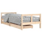 vidaXL Cadru pat copii cu sertare, 80x200 cm, lemn masiv de pin