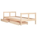 vidaXL Cadru pat copii cu sertare, 80x200 cm, lemn masiv de pin