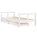 vidaXL Cadru pat copii cu sertare, alb, 80x200 cm, lemn masiv de pin vidaXL Cadru pat copii cu sertare, alb, 80x200 cm, lemn masiv de pin