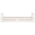 vidaXL Cadru pat copii cu sertare, alb, 80x200 cm, lemn masiv de pin vidaXL Cadru pat copii cu sertare, alb, 80x200 cm, lemn masiv de pin