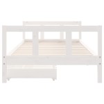 vidaXL Cadru de pat cu sertare de copii, alb, 90x200 cm lemn masiv pin vidaXL Cadru de pat cu sertare de copii, alb, 90x200 cm lemn masiv pin