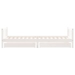 vidaXL Cadru de pat cu sertare de copii, alb, 90x200 cm lemn masiv pin vidaXL Cadru de pat cu sertare de copii, alb, 90x200 cm lemn masiv pin