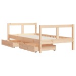 vidaXL Cadru de pat copii cu sertare, 80x160 cm, lemn masiv pin vidaXL Cadru de pat copii cu sertare, 80x160 cm, lemn masiv pin