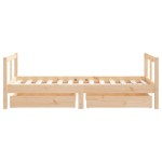 vidaXL Cadru de pat copii cu sertare, 80x160 cm, lemn masiv pin vidaXL Cadru de pat copii cu sertare, 80x160 cm, lemn masiv pin