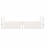 vidaXL Cadru de pat pentru copii, alb, 90x190 cm, lemn masiv de pin vidaXL Cadru de pat pentru copii, alb, 90x190 cm, lemn masiv de pin