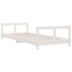 vidaXL Cadru de pat pentru copii, alb, 80x200 cm, lemn masiv de pin vidaXL Cadru de pat pentru copii, alb, 80x200 cm, lemn masiv de pin