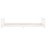 vidaXL Cadru de pat pentru copii, alb, 80x200 cm, lemn masiv de pin vidaXL Cadru de pat pentru copii, alb, 80x200 cm, lemn masiv de pin