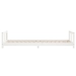 vidaXL Cadru de pat pentru copii, alb, 90x200 cm, lemn masiv de pin vidaXL Cadru de pat pentru copii, alb, 90x200 cm, lemn masiv de pin