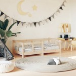vidaXL Cadru de pat pentru copii, 70x140 cm, lemn masiv de pin vidaXL Cadru de pat pentru copii, 70x140 cm, lemn masiv de pin
