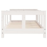 vidaXL Cadru de pat pentru copii, alb, 70x140 cm, lemn masiv de pin