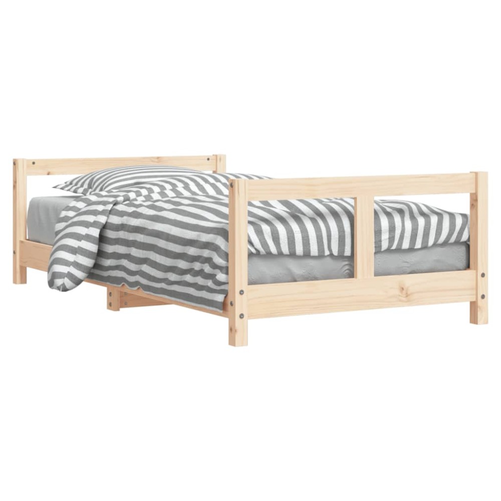 vidaXL Cadru de pat pentru copii, 80x160 cm, lemn masiv de pin