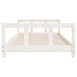 vidaXL Cadru de pat pentru copii, alb, 90x190 cm, lemn masiv de pin