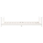 vidaXL Cadru de pat pentru copii, alb, 90x190 cm, lemn masiv de pin