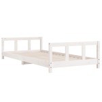 vidaXL Cadru de pat pentru copii, alb, 90x190 cm, lemn masiv de pin