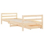 vidaXL Cadru pat copii cu sertare, 80x200 cm, lemn masiv de pin vidaXL Cadru pat copii cu sertare, 80x200 cm, lemn masiv de pin