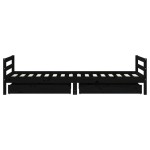 vidaXL Cadru pat copii cu sertare, negru, 80x200 cm, lemn masiv de pin vidaXL Cadru pat copii cu sertare, negru, 80x200 cm, lemn masiv de pin