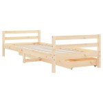 vidaXL Cadru de pat cu sertare de copii, 90x200 cm, lemn masiv pin vidaXL Cadru de pat cu sertare de copii, 90x200 cm, lemn masiv pin