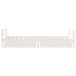 vidaXL Cadru de pat cu sertare de copii, alb, 90x200 cm lemn masiv pin vidaXL Cadru de pat cu sertare de copii, alb, 90x200 cm lemn masiv pin