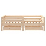 vidaXL Cadru de pat cu sertare de copii, 70x140 cm, lemn masiv de pin vidaXL Cadru de pat cu sertare de copii, 70x140 cm, lemn masiv de pin