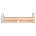 vidaXL Cadru de pat pentru copii cu sertare, 90x190 cm, lemn masiv pin vidaXL Cadru de pat pentru copii cu sertare, 90x190 cm, lemn masiv pin