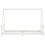 vidaXL Cadru de pat pentru copii, alb, 80x200 cm, lemn masiv de pin vidaXL Cadru de pat pentru copii, alb, 80x200 cm, lemn masiv de pin